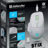 Мышь Defender Stix GM-009, игровая, оптическая, беспроводная, USB, белый [52009]