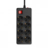 Сетевой фильтр Defender DFS 151, 1.8м, черный [99494]