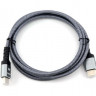 Кабель 2.1V, HDMI (m) (прямой) - HDMI (m) (прямой), GOLD , 2м, черный