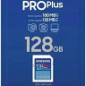 Карта памяти SDXC UHS-I U3 Samsung Pro PLUS 128 ГБ, 180 МБ/с, Class 10, MB-SD128S, 1 шт., без адаптера