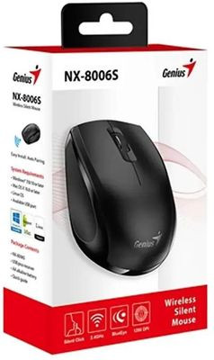 Мышь Genius NX-8006S, оптическая, беспроводная, USB, черный [31030024400]