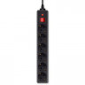 Сетевой фильтр Buro 600SH-16-5-B, 5м, черный