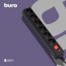 Сетевой фильтр Buro 600SH-16-5-B, 5м, черный