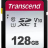 Карта памяти SDXC UHS-I U1 Transcend 128 ГБ, 100 МБ/с, Class 10, TS128GSDC300S, 1 шт., без адаптера