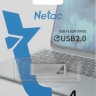 Флешка USB NETAC U326 4ГБ, USB2.0, серебристый [nt03u326n-004g-20pn]