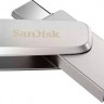 Флешка USB Sandisk Ultra Dual Drive Luxe 1ТБ, USB3.1, серебристый [sdddc4-1t00-g46]