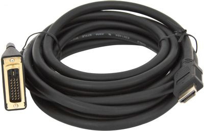 Кабель DVI HDMI (m) (прямой) - DVI-D (m) (прямой), круглое, 3м