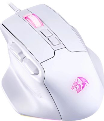 Мышь Redragon Bullseye, игровая, оптическая, проводная, USB, белый [71861]