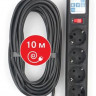 Сетевой фильтр Ippon BK-6-EU-3-16-B, 3м, черный