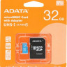 Карта памяти microSDXC UHS-I U1 A-Data Premier Pro 32 ГБ, 85 МБ/с, 10X, Class 10, AUSDH32GUICL10A1-RA1, 1 шт., переходник SD
