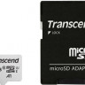Карта памяти microSDHC UHS-I U1 Transcend 32 ГБ, 100 МБ/с, Class 10, TS32GUSD300S-A, 1 шт., переходник SD
