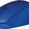 Мышь Logitech M331 Silent Plus, оптическая, беспроводная, USB, синий [910-004915]