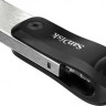 Флешка USB Sandisk iXpand Go 256ГБ, USB3.0, черный и серебристый [sdix60n-256g-gn6ne]