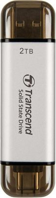 Внешний диск SSD Transcend TS2TESD310S, 2ТБ, серебристый
