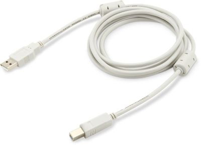 Кабель USB2.0 Buro USB A(m) - USB B(m), ферритовый фильтр , 1.8м, серый [usb2.0-am/bm-1.8m-mg]