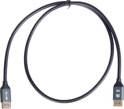 Кабель Display Port Ultra HD, DisplayPort (m) - DisplayPort (m), GOLD , 1м, пакет, черный