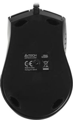 Мышь A4TECH V-Track Padless N-500F, оптическая, проводная, USB, черный