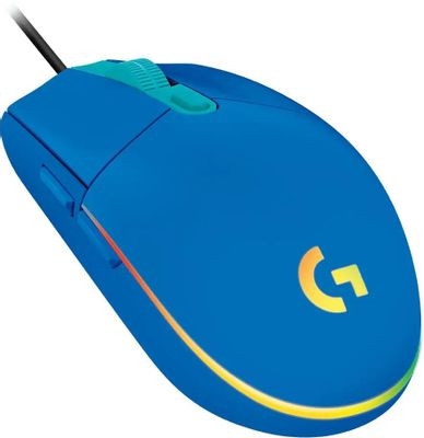Мышь Logitech G203 LightSync, игровая, оптическая, проводная, USB, синий [910-005798]