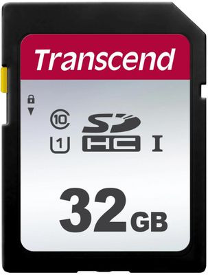 Карта памяти SDHC UHS-I U1 Transcend 32 ГБ, 100 МБ/с, Class 10, TS32GSDC300S, 1 шт., без адаптера