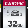 Карта памяти SDHC UHS-I U1 Transcend 32 ГБ, 100 МБ/с, Class 10, TS32GSDC300S, 1 шт., без адаптера