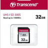 Карта памяти SDHC UHS-I U1 Transcend 32 ГБ, 100 МБ/с, Class 10, TS32GSDC300S, 1 шт., без адаптера