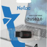 Флешка USB NETAC U197 4ГБ, USB2.0, черный и красный [nt03u197n-004g-20bk]