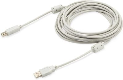 Кабель USB2.0 Buro USB A(m) - USB B(m), ферритовый фильтр , 5м [usb2.0-am/bm-5m-mg]
