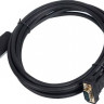 Кабель 1.1v, DisplayPort (m) - VGA (m), GOLD , 3м, черный