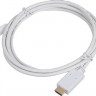 Кабель 1.2v, miniDisplayPort (m) - HDMI (m), GOLD , 2м, белый
