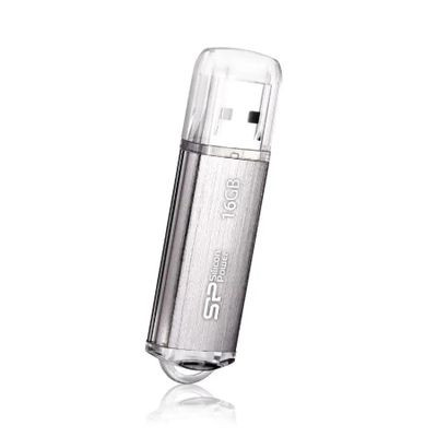 Флешка USB Silicon Power Ultima II-I Series 16ГБ, USB2.0, серебристый [sp016gbuf2m01v1s]