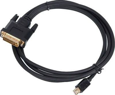 Кабель 1.1v, miniDisplayPort (m) - DVI (m), GOLD , 2м, черный