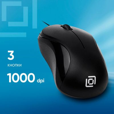 Мышь Oklick 115SR, оптическая, проводная, USB, черный [492888]