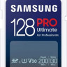 Карта памяти SDXC UHS-I U3 Samsung Pro Ultimate 128 ГБ, 200 МБ/с, Class 10, MB-SY128S/WW, 1 шт., без адаптера