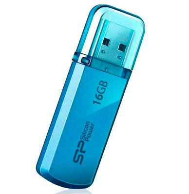 Флешка USB Silicon Power Helios 101 16ГБ, USB2.0, синий [sp016gbuf2101v1b]