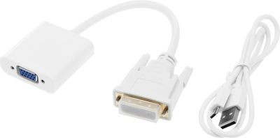 Переходник VGA DVI-D (m) (прямой) - VGA (f) (прямой), 0.23м