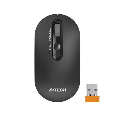 Мышь A4TECH Fstyler FG20, оптическая, беспроводная, USB, серый [fg20 grey]