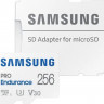 Карта памяти microSDXC UHS-I U3 Samsung PRO Endurance 256 ГБ, 100 МБ/с, Class 10, MB-MJ256KA, 1 шт., переходник SD