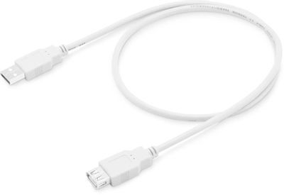 Кабель-удлинитель USB2.0 Buro USB2.0-AM-AF-0,75M, USB A(m) - USB A(f), 0.75м, белый [usb2.0-am-af-0,75m ]