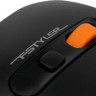 Мышь A4TECH Fstyler FM10, оптическая, проводная, USB, черный и оранжевый [fm10 orange]