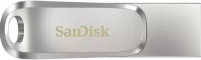 Флешка USB Sandisk Ultra Dual Drive Luxe 256ГБ, USB3.1, серебристый [sdddc4-256g-g46]
