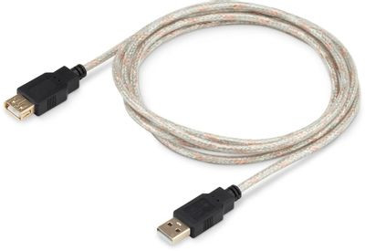 Кабель-удлинитель USB2.0 Buro USB2.0-AM-AF-S, USB A(m) - USB A(f), GOLD , 1.8м