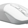 Мышь A4TECH Fstyler FM10, оптическая, проводная, USB, белый и серый [fm10 white]