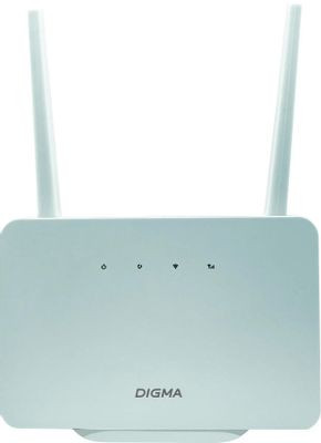 Интернет-центр Digma HOME, N300, белый [d4ghmawh]