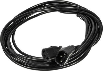 Кабель-удлинитель питания Buro AN23-1008-5, IEC C13 - IEC C14, 5м, черный