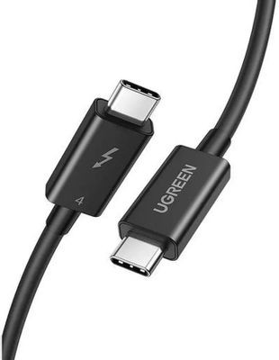 Кабель UGREEN US501, USB Type-C - USB Type-C, ферритовый фильтр , 0.8м, черный [30389]