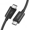 Кабель UGREEN US501, USB Type-C - USB Type-C, ферритовый фильтр , 0.8м, черный [30389]