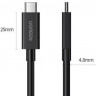 Кабель UGREEN US501, USB Type-C - USB Type-C, ферритовый фильтр , 0.8м, черный [30389]