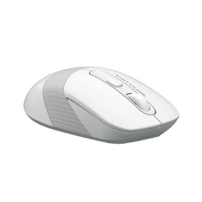 Мышь A4TECH Fstyler FG10, оптическая, беспроводная, USB, белый и серый [fg10 white]