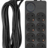 Сетевой фильтр Ippon BK-6-EU-5-10-B, 5м, черный