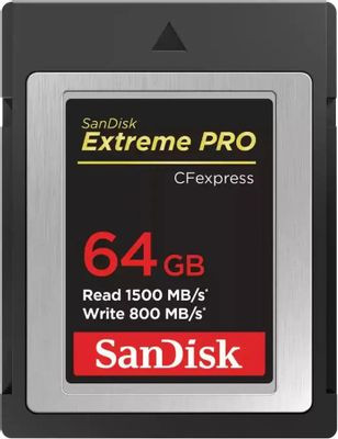 Карта памяти CF Sandisk Extreme Pro 64 ГБ, 1700 МБ/с, SDCFE-064G-GN4NN, 1 шт., без адаптера